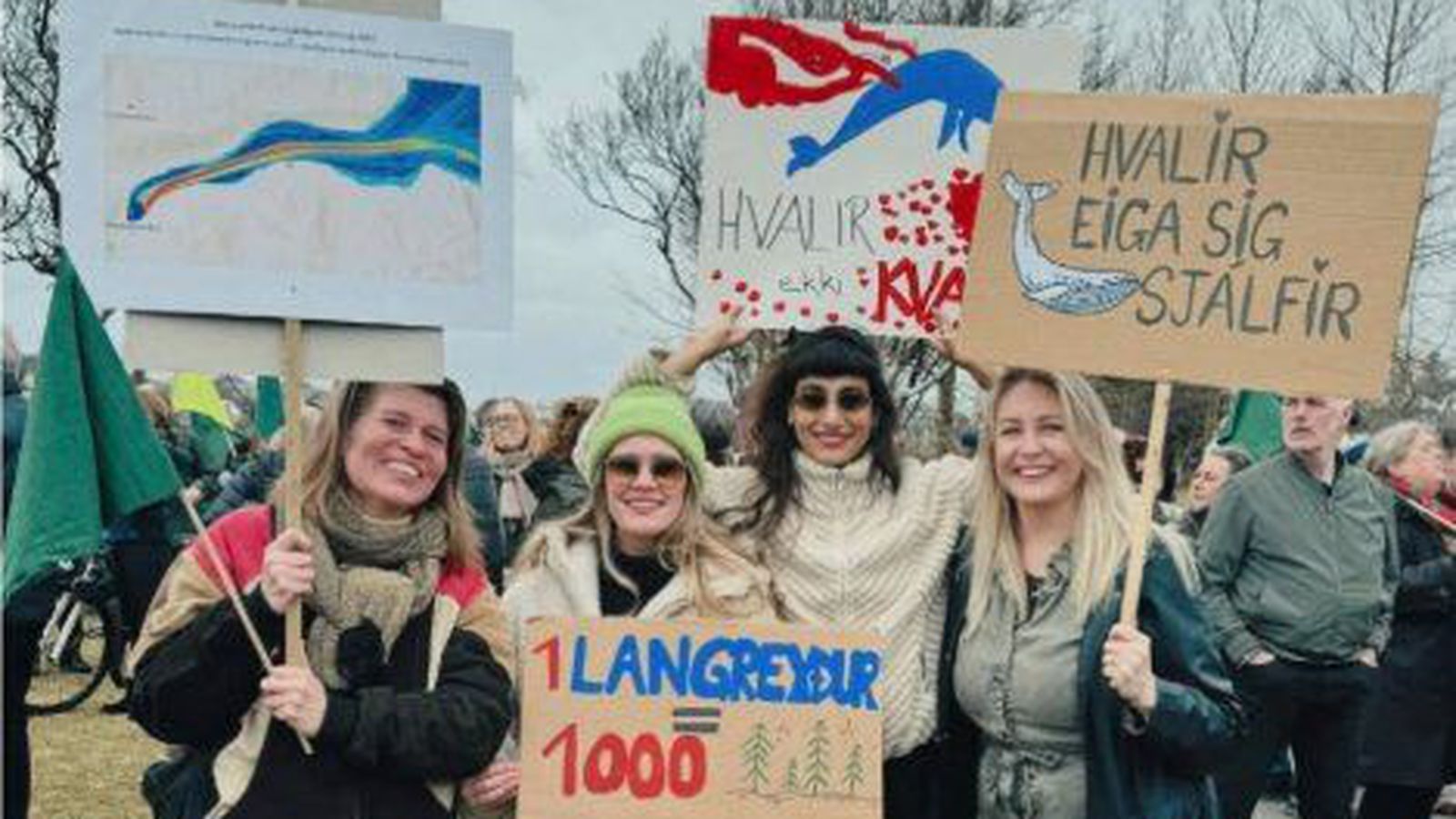 Mót­mæla hval­veiðum