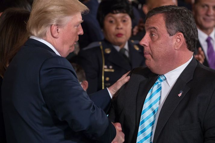 Donald Trump og Chris Christie.