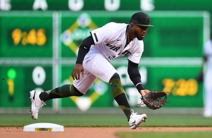 Rodolfo Castro í leik með liði Pittsburgh Pirates í bandarísku hafnaboltadeildinni.