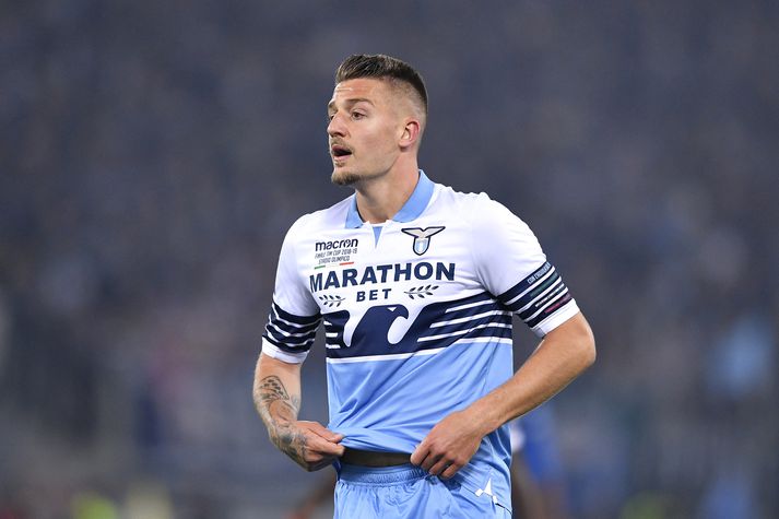 Sergej Milinkovic-Savic í bikarúrslitunum á Ítalíu á síðustu leiktíð.