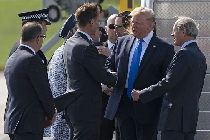 Jeremy Hunt tók á móti Donald Trump í opinberri heimsókn þess síðarnefnd á Bretlandi í byrjun júní.