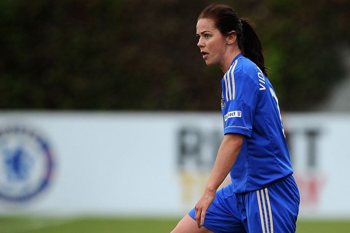Ólína í leik með Chelsea.