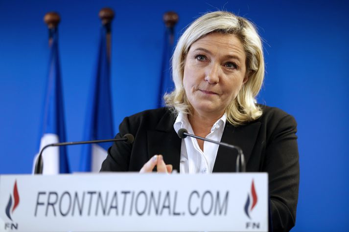 Marine Le Pen, leiðtogi frönsku Þjóðernisfylkingarinnar.