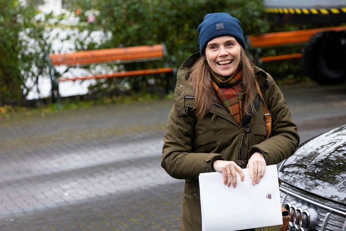 Katrín Jakobsdóttir, formaður Vinstri grænna, verður næsti forsætisráðherra takist flokkunum að ná saman.