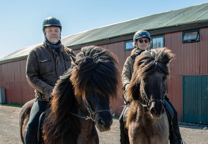 Helgi Björnsson ásamt eiginkonu sinni Vilborgu Halldórsdóttur.