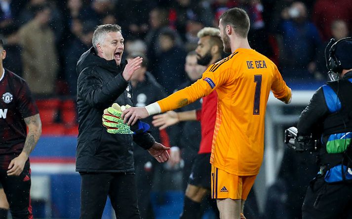 De Gea og Solskjær á góðri stundu.