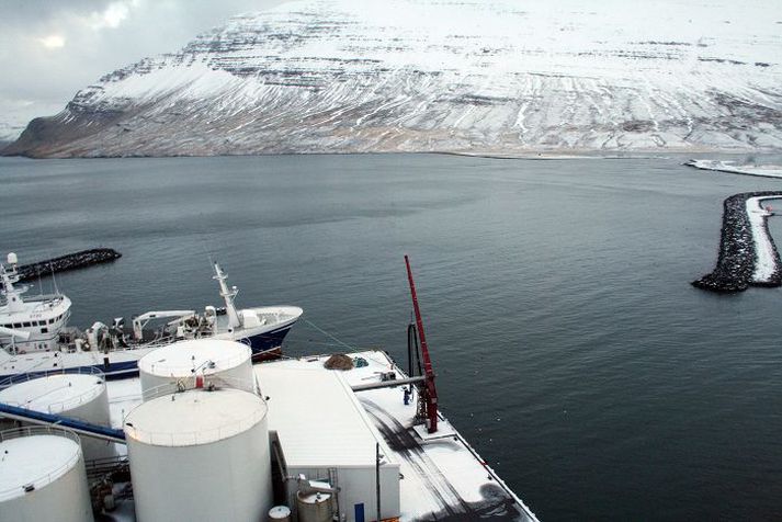 Norðfjarðarhöfn Stækkun hafnarinnar er ekki lokið enn. mynd/Kristín Hávarðs