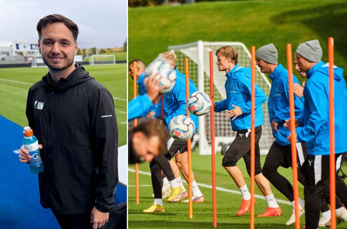 Hópur vísindamanna frá Gatorade Sport and Science Institute mætti á æfingu landsliðsins í gær og safnaði mikilvægum gögnum.