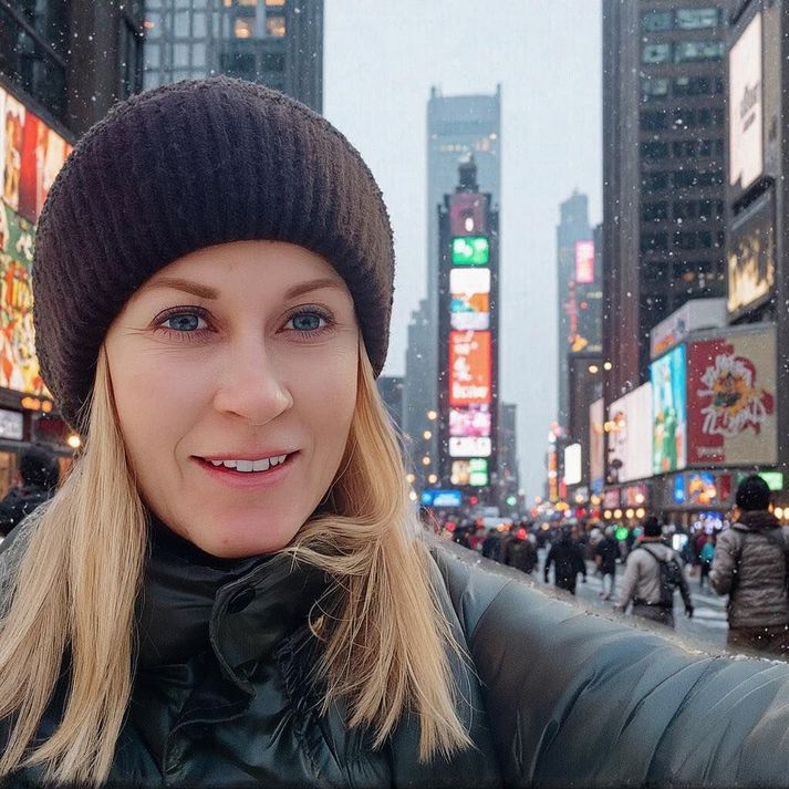 Þingkonan birti þessa mynd af sér í byrjun janúar á Facebook. 