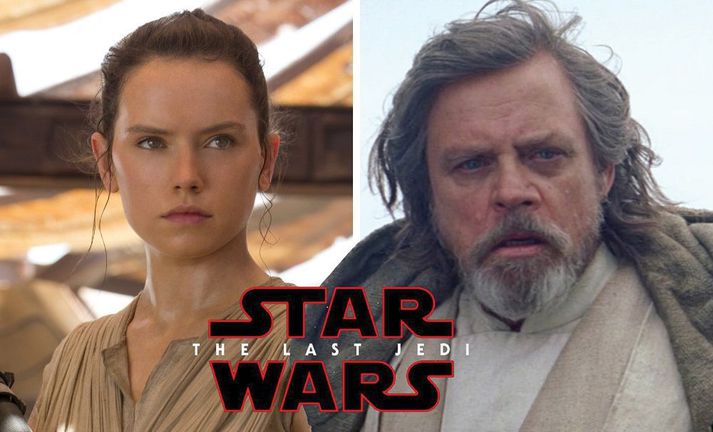 Rey og Luke Skywalker.