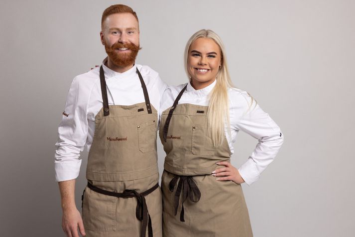 Þau Guðmundur Óli og Elín standa á bak við Matarkompaníið.