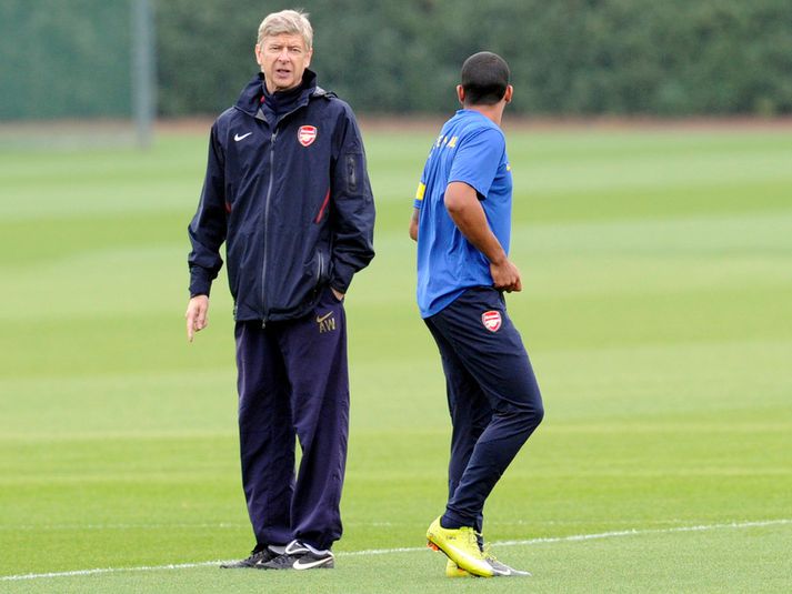 Arsene Wenger, stjóri Arsenal, notar Theo Walcott væntanlega í kvöld.