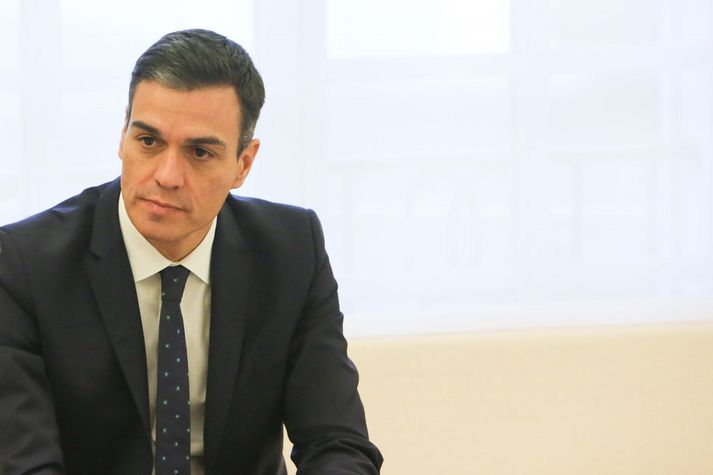 Pedro Sánchez, forsætisráðherra Spánar, greindi frá ákvörðun stjórnar sinnar fyrr í dag.