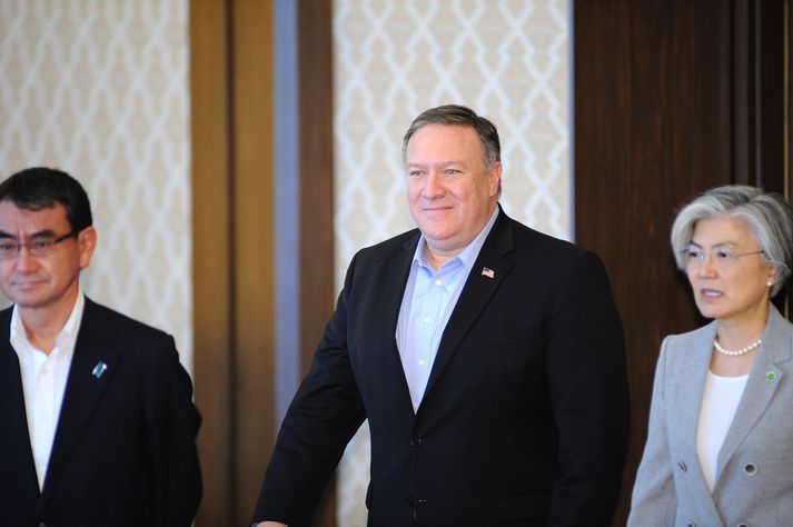 Pompeo (f.m.) hélt til Japan eftir heimsóknina til Norður-Kóreu.