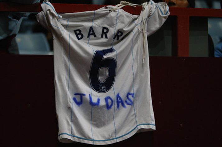 Barry var kallaður öllum illum nöfnum á Villa Park í gærkvöldi.