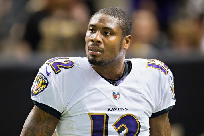 Jacoby Jones var lykilleikmaður í liði Baltimore Ravens sem vann Super Bowl XLVII. 