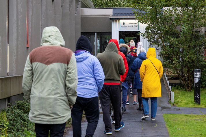 Covid sýnataka á Suðurlandsbraut hjá Heilsugæslu Höfuðborgarsvæðisins. 