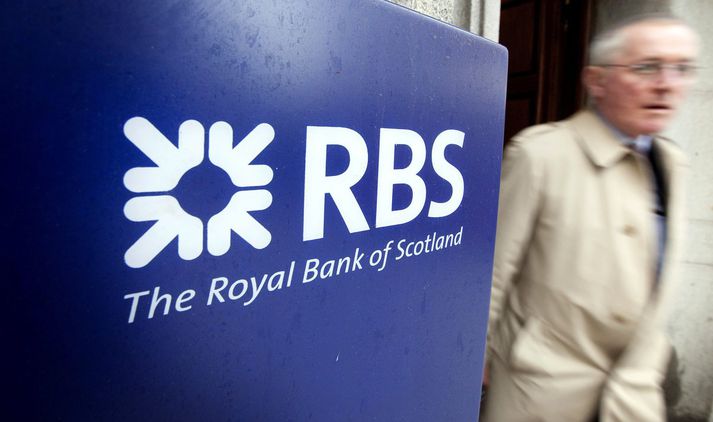 Gengi hlutabréfa í RBS hafa lækkað um 8,23 prósent það sem af er degi.