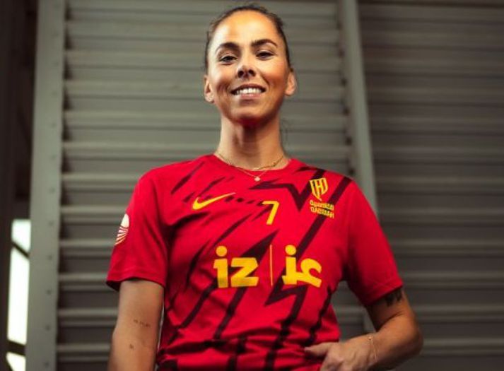 Sara Björk Gunnarsdóttir spilar í treyju númer sjö hjá liði Al Qadisiya.