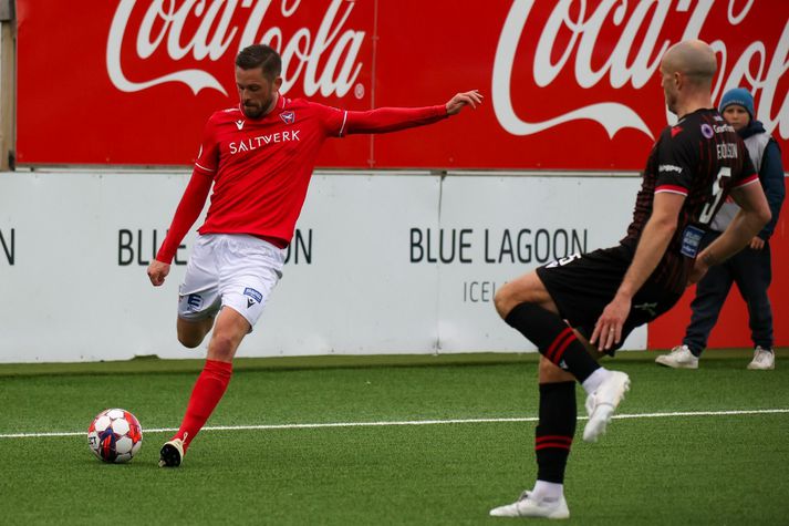 Gylfi Þór gerði gæfumuninn fyrir Val í kvöld. 