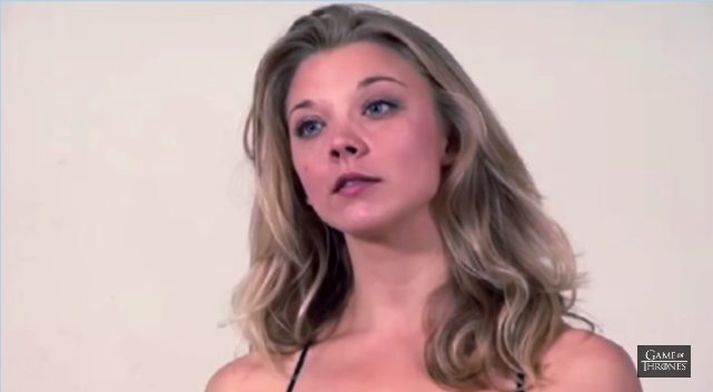 Natalie Dormer í prufu sinni fyrir hlutverk Margaery Tyrrell.