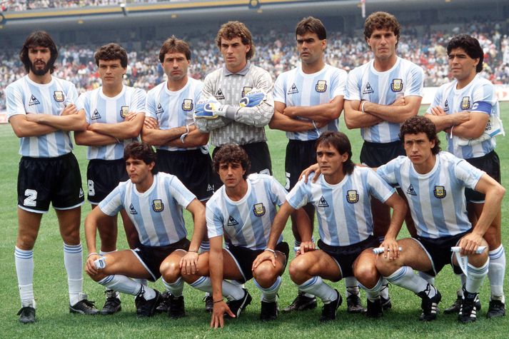 Landslið Argentínu á HM í Mexíkó 1986.