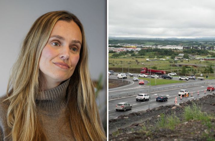 Hildur biðlar til borgarbúa um að sýna biðlund, gatnamótin verði komin að fullu í gagnið í haust en þó verði að draga lærdóm af gerð þeirra.