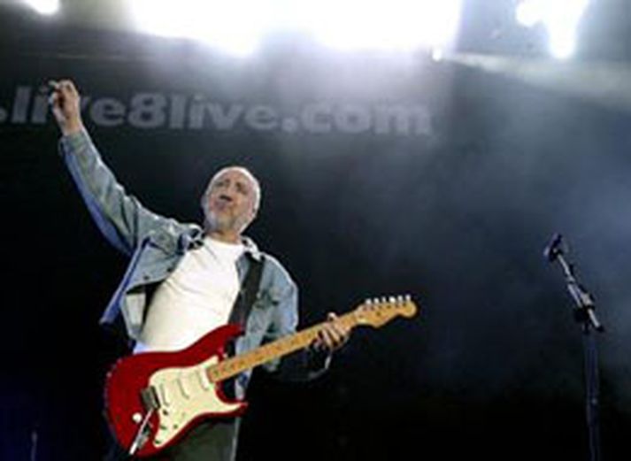 Pete Townsend úr hljómsveitinni The Who á Live 8 tónleikunum.