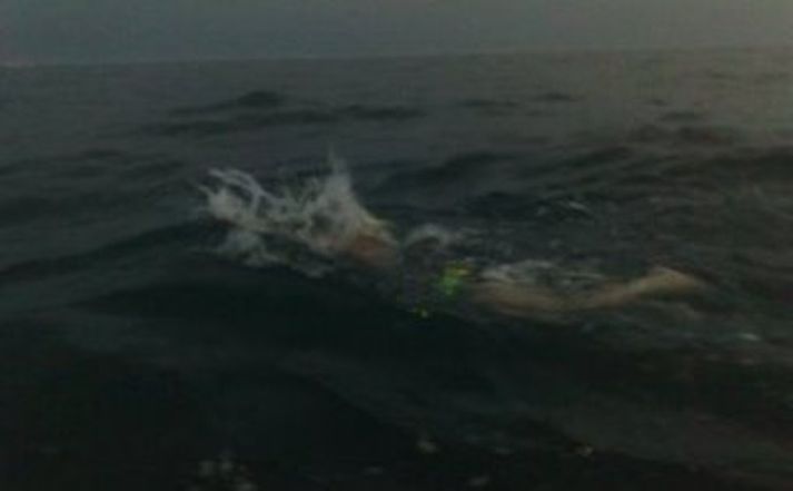 Benedikt Hjartarson fyrr í kvöld. MYND / www.ermarsund.com/