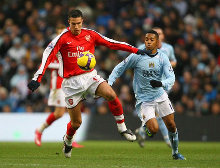 Robinho í leik með Manchester City.