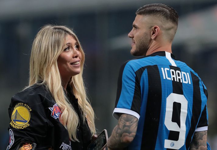 Wanda Nara og Mauro Icardi meðan allt lék í lyndi.