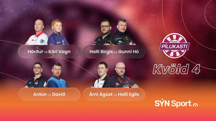 Leikirnir á kvöld 4 í Úrvalsdeildinni í pílu.