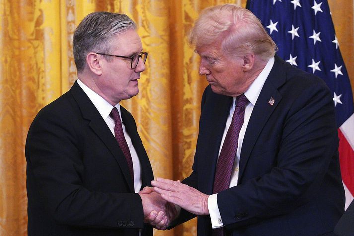 Keir Starmer, forsætisráðherra Bretlands, og Donald Trump, forseti Bandaríkjanna, í Hvíta húsinu í febrúar.