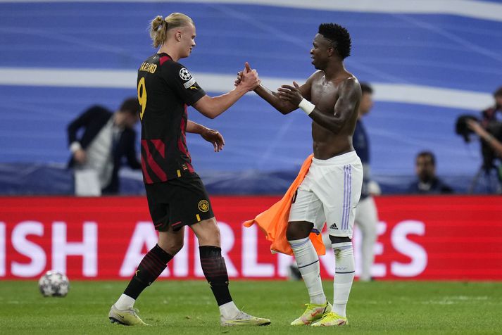 Erling Haaland og Vinicius Junior eru báðir 22 ára gamlir en Vinicius er verðmætari að mati CIES.
