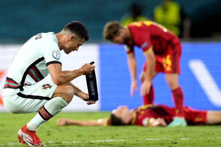 Svekkelsið var gífurlegt um helgina fyrir Ronaldo.