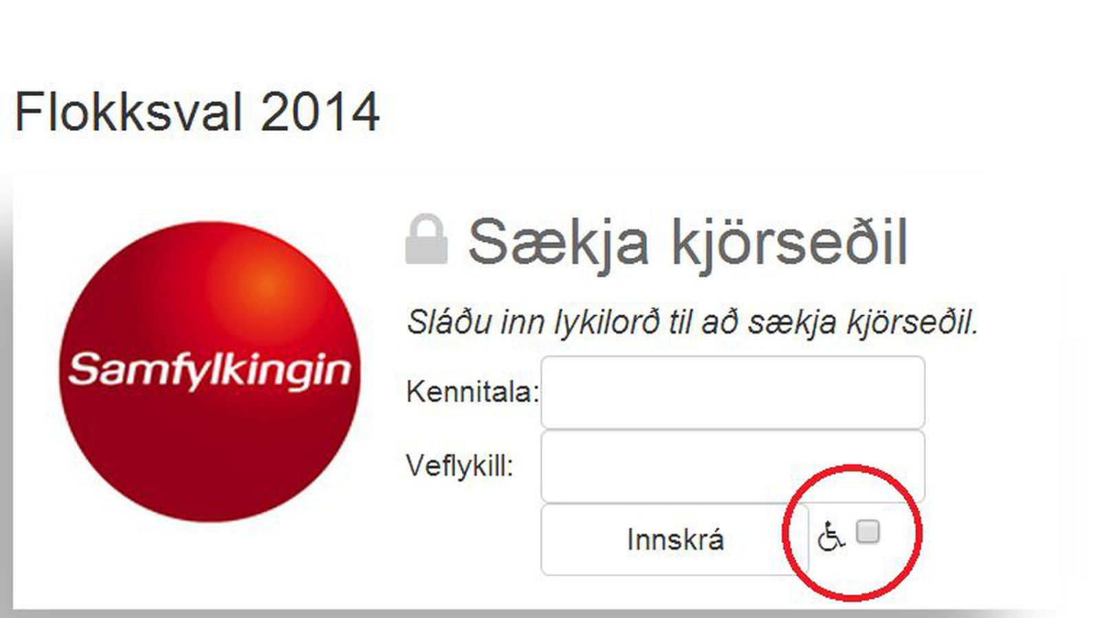 Kjörseðill fyrir skjálfhenta - Vísir