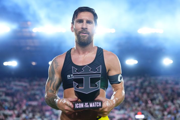 Lionel Messi var auðvitað valinn maður leiksins í sigrinum á Nashville SC.