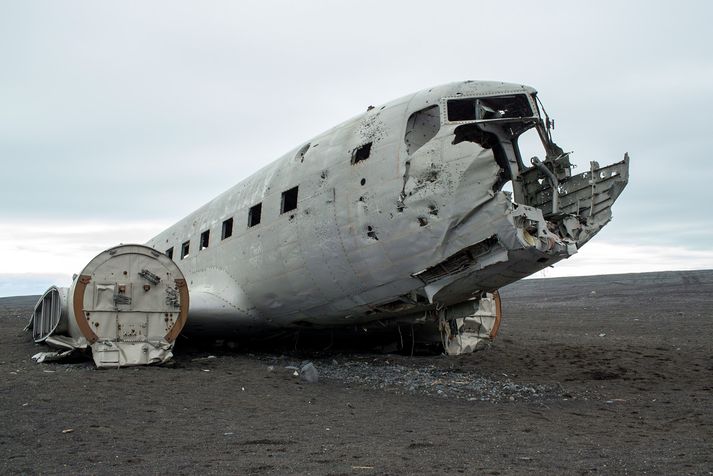 Flugvélarflakið á Sólheimasandi.