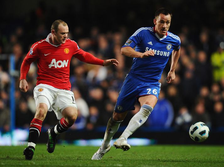John Terry, fyrirliði Chelsea í leik á móti United.