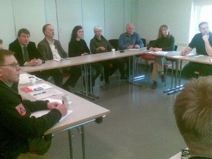 Frá fundi vísindamannaráðs almannavarna í hádeginu.