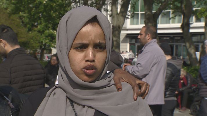 Fatima Mohamud kom hingað til lands frá Sómalíu með viðkomu í Grikklandi og óttast að verða send aftur til Grikklands. 