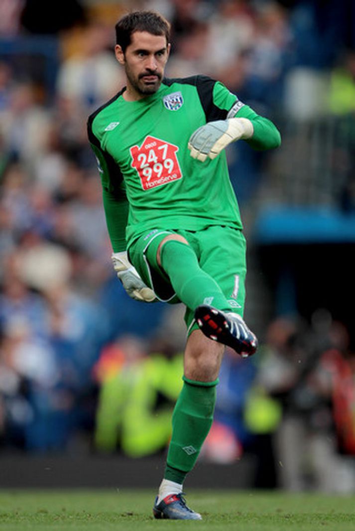 Scott Carson í leik með West Brom.