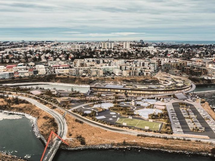 Vinningstillaga að hönnun Skólabrúar í Vogabyggð felur í sér að mannvirki fyrir grunnskóla, leikskóla og íþróttamiðstöð verði byggð inn í göngu- og hjólabrú yfir Elliðaárvog.