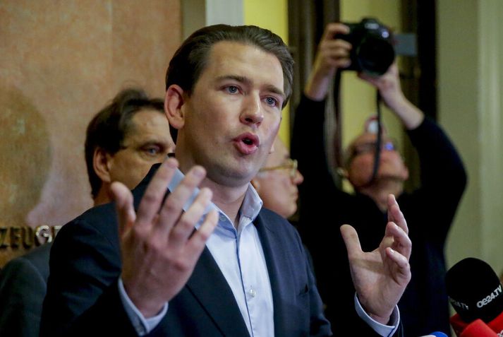 Sebastian Kurz sagði af sér embætti kanslara vegna spillingarmála árið 2021. Hann gæti nú mögulega átt afturkvæmt í austurrísk stjórnmál.