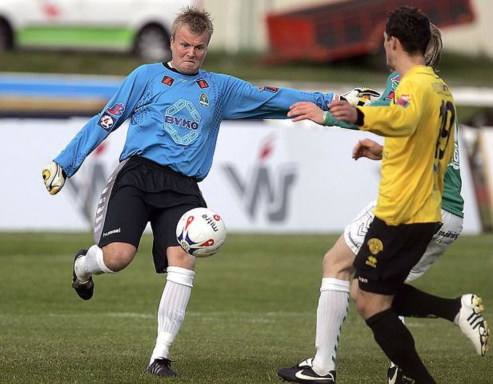 Casper Jacobsen er hér á fullri ferð í leik Breiðabliks gegn ÍA fyrr í mánuðinum.