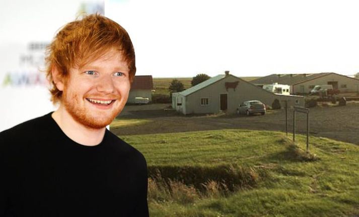 Ed Sheeran er staddur á Suðurlandinu.