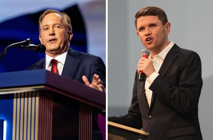 Ken Paxton og James Talarico eru mikið í sviðsljósinu þessa dagana. Fari svo að Talarico sigri Paxton yrði hann fyrsti öldungadeildarþingmaður Demókrataflokksins í Texas frá 1993.