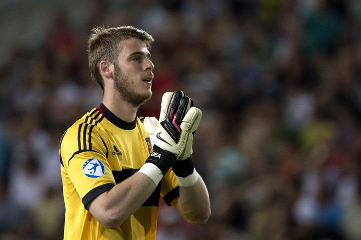 David de Gea stendur á milli stanganna hjá Spánverjum.