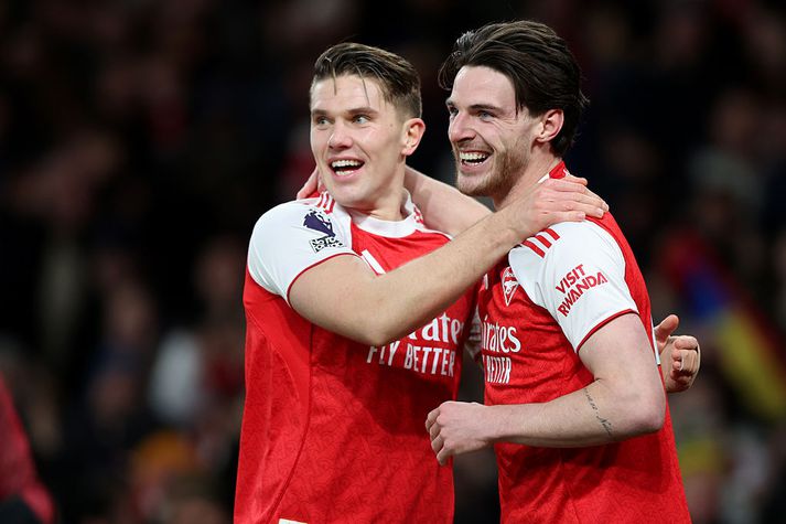 Viktor Gyökeres skoraði og lagði upp fyrir Arsenal en liðið gat ekki haldið í tveggja marka forystu. 