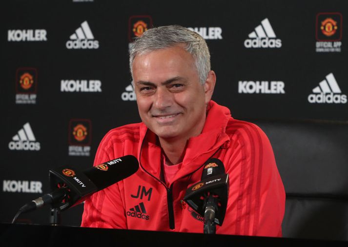 Jose Mourinho var léttur í dag